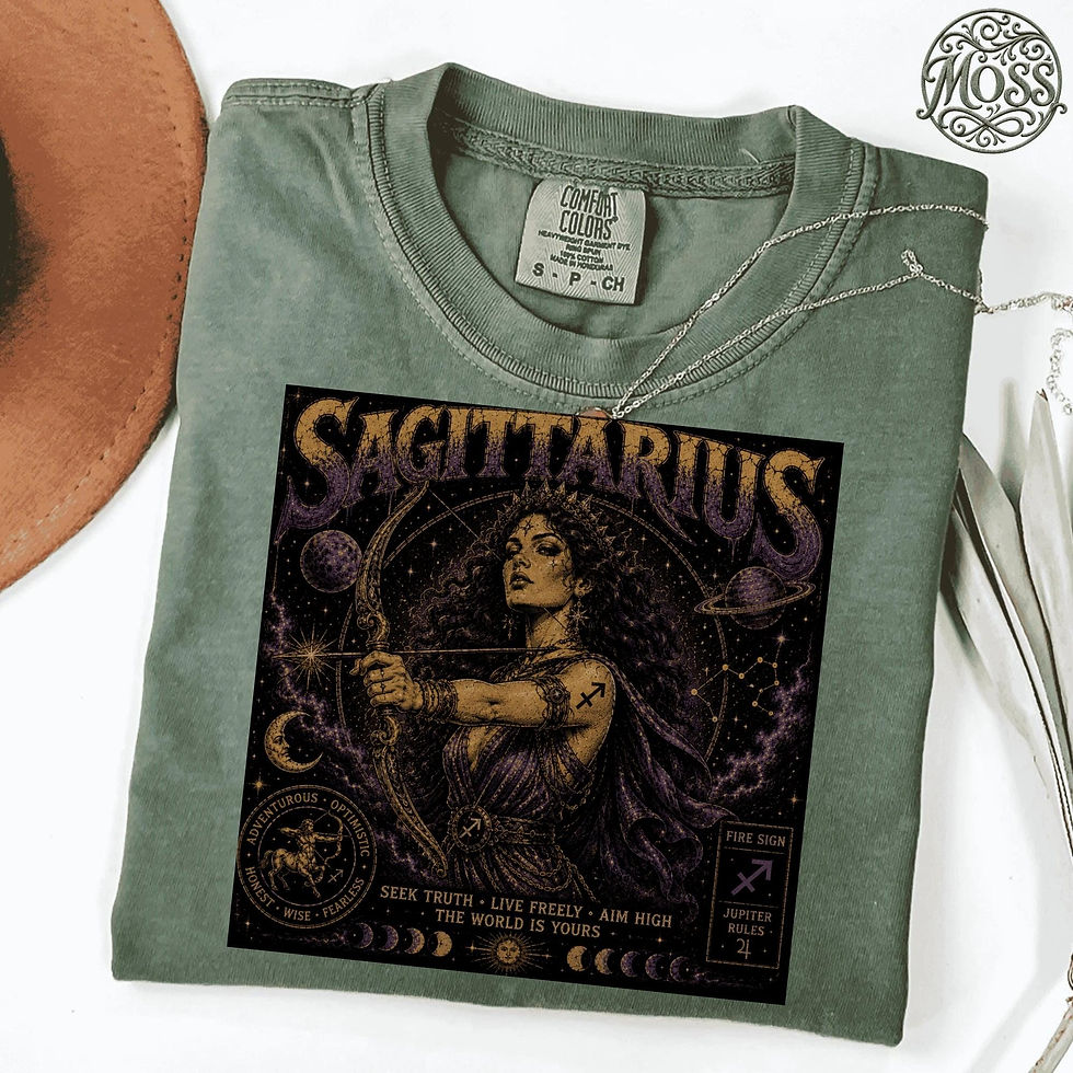 Miniaturbild: Sagittarius Zodiac T-Shirt, Celestial Archer Graphic Tee, Astrology Birthday Gi…