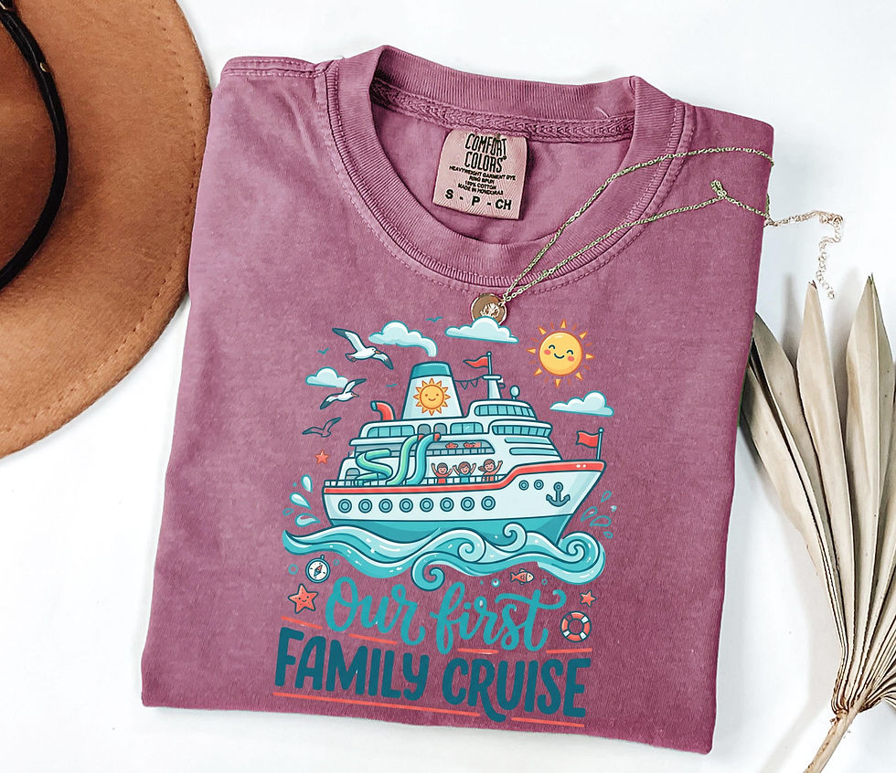 Thumbnail: Our First Family Cruise T-Shirt, Matching Vacation Graphic Tee, Gift for Cruise…