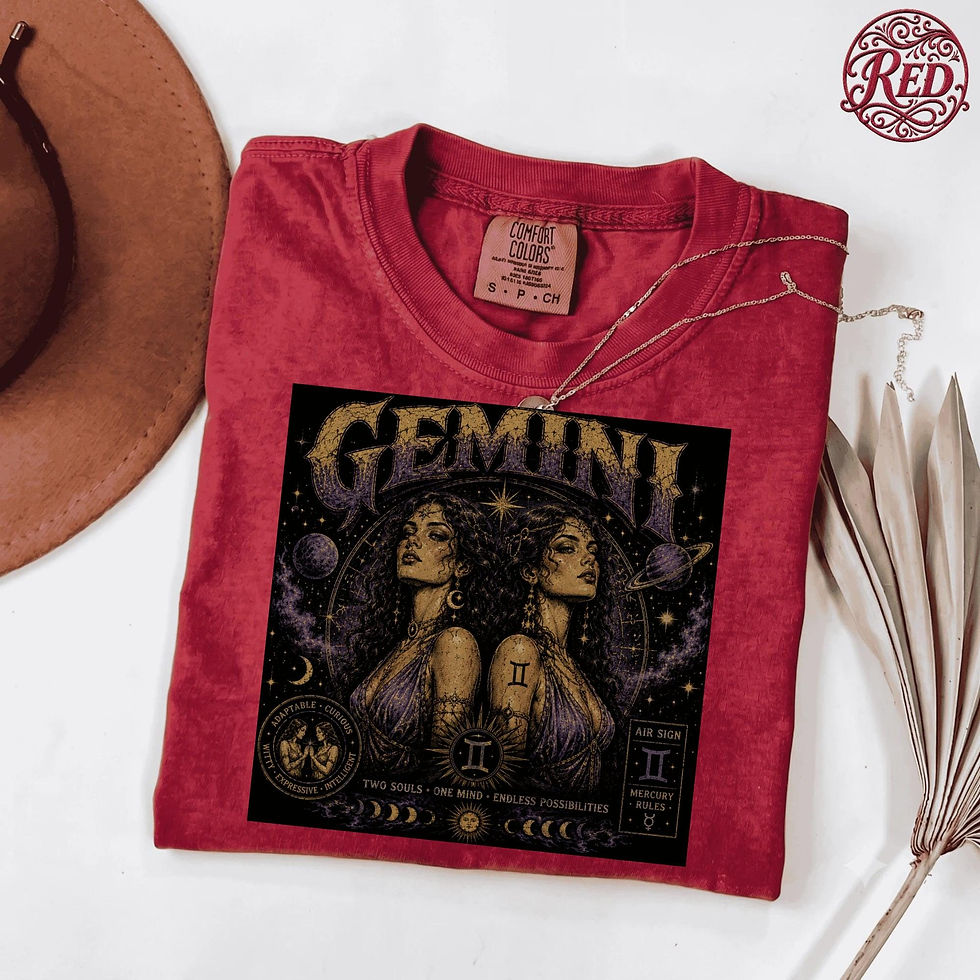 Thumbnail: Gemini Zodiac T-Shirt, Two Souls One Mind Astrology Graphic Tee