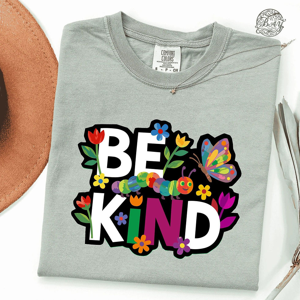 Thumbnail: Be Kind Caterpillar T-Shirt, Storybook Inspired Butterfly Graphic Tee for Teach…
