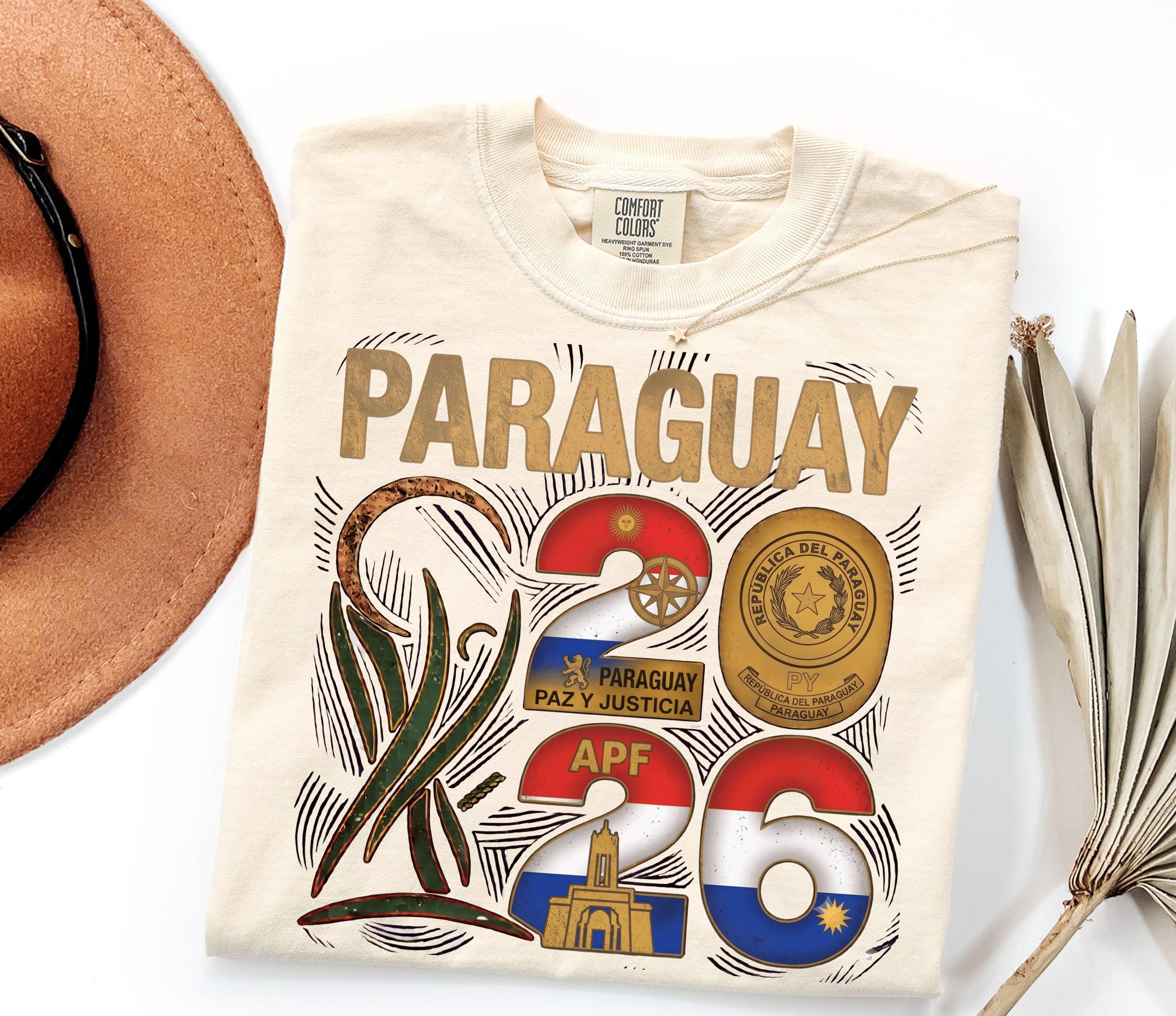 Paraguay 2026 Soccer Graphic Tee, Paz y Justicia Patriotic Fan Gift for Men