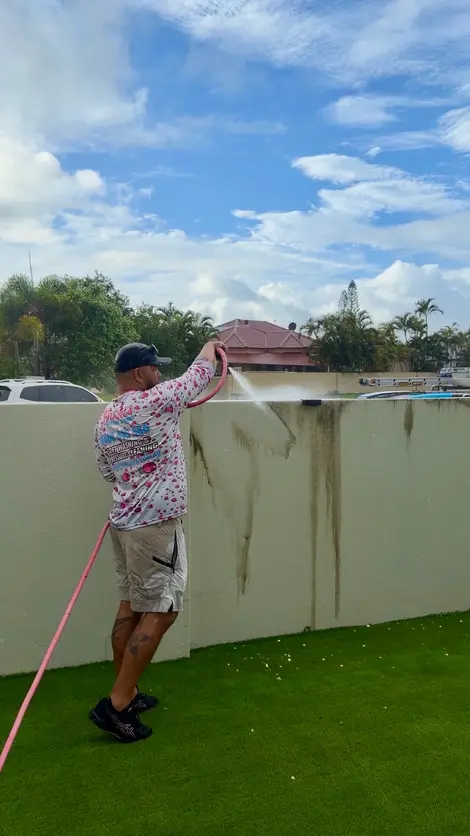 fence soft washing during service Benowa Gold Coast Drollets