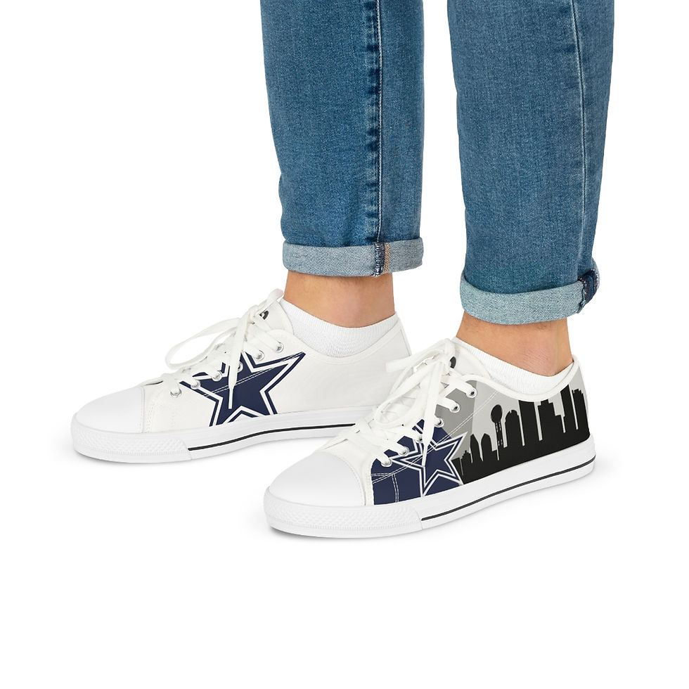 Thumbnail: Dallas Skyline & Stars Men's Low Top Shoes
