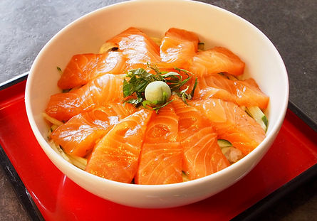 Salmon sashimi Poke bowl