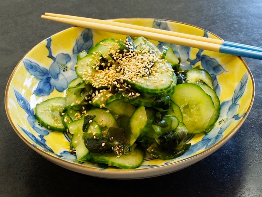 Wakame and Cucumber Salad in a Japanese vinaigrette