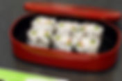 Seafood stick Uramaki Sushi rolls