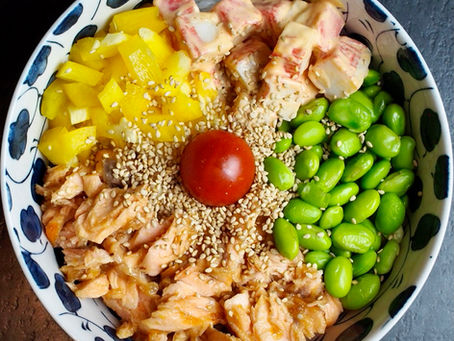 My Miso Salmon Poke bowl.