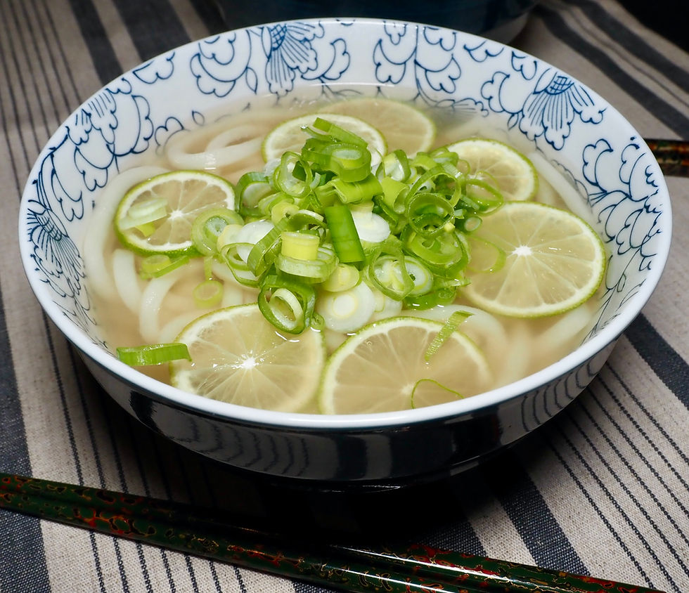 Lime udon noodles by kurumicooks