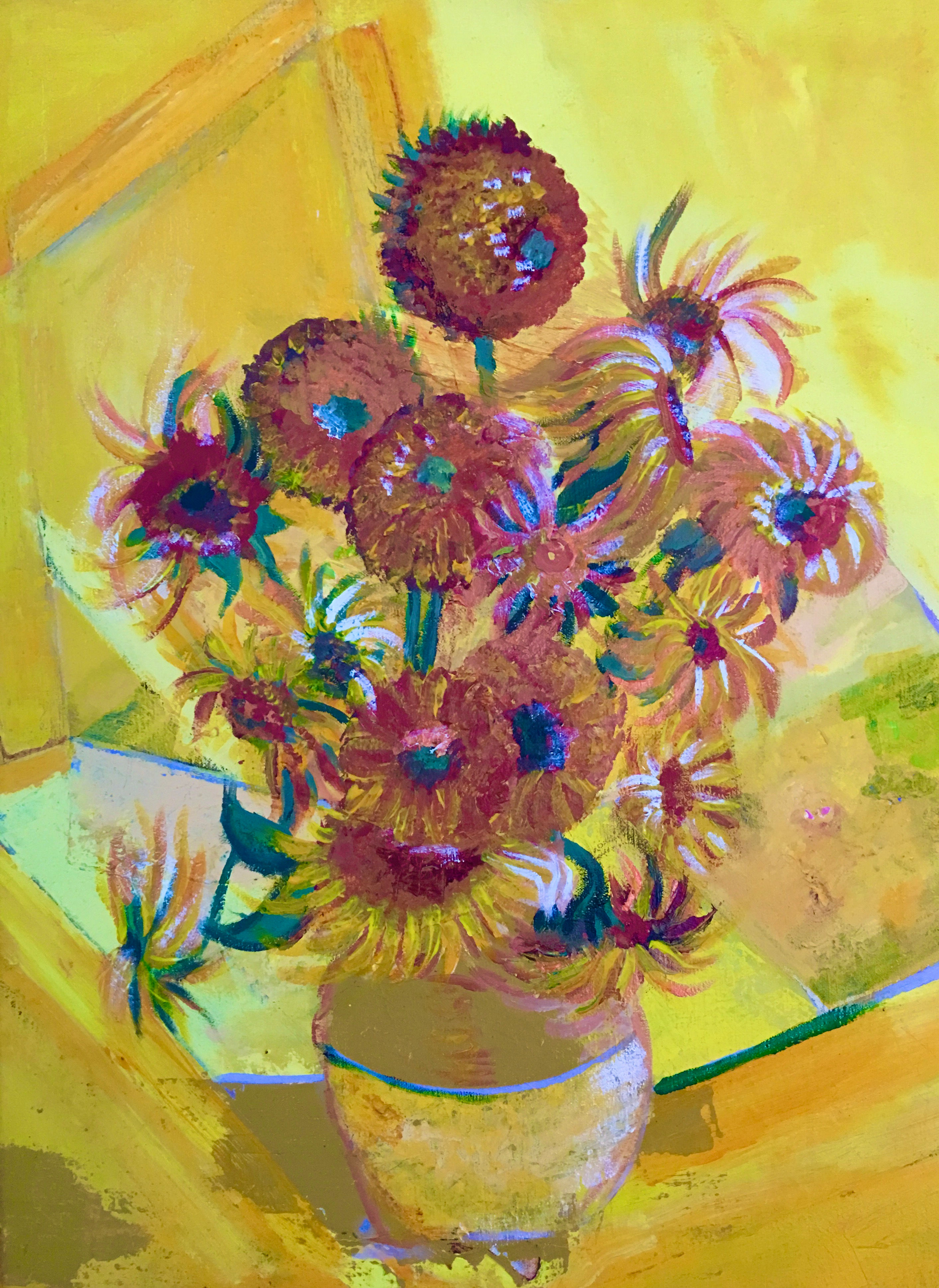 Greeting Card - Van Gogh Sunflowers