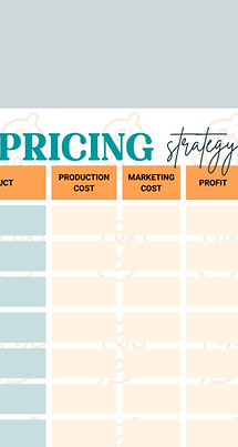 Pricing Strategy Table