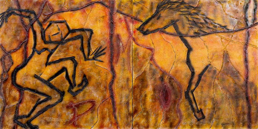 Femme en danse et Cheval envie