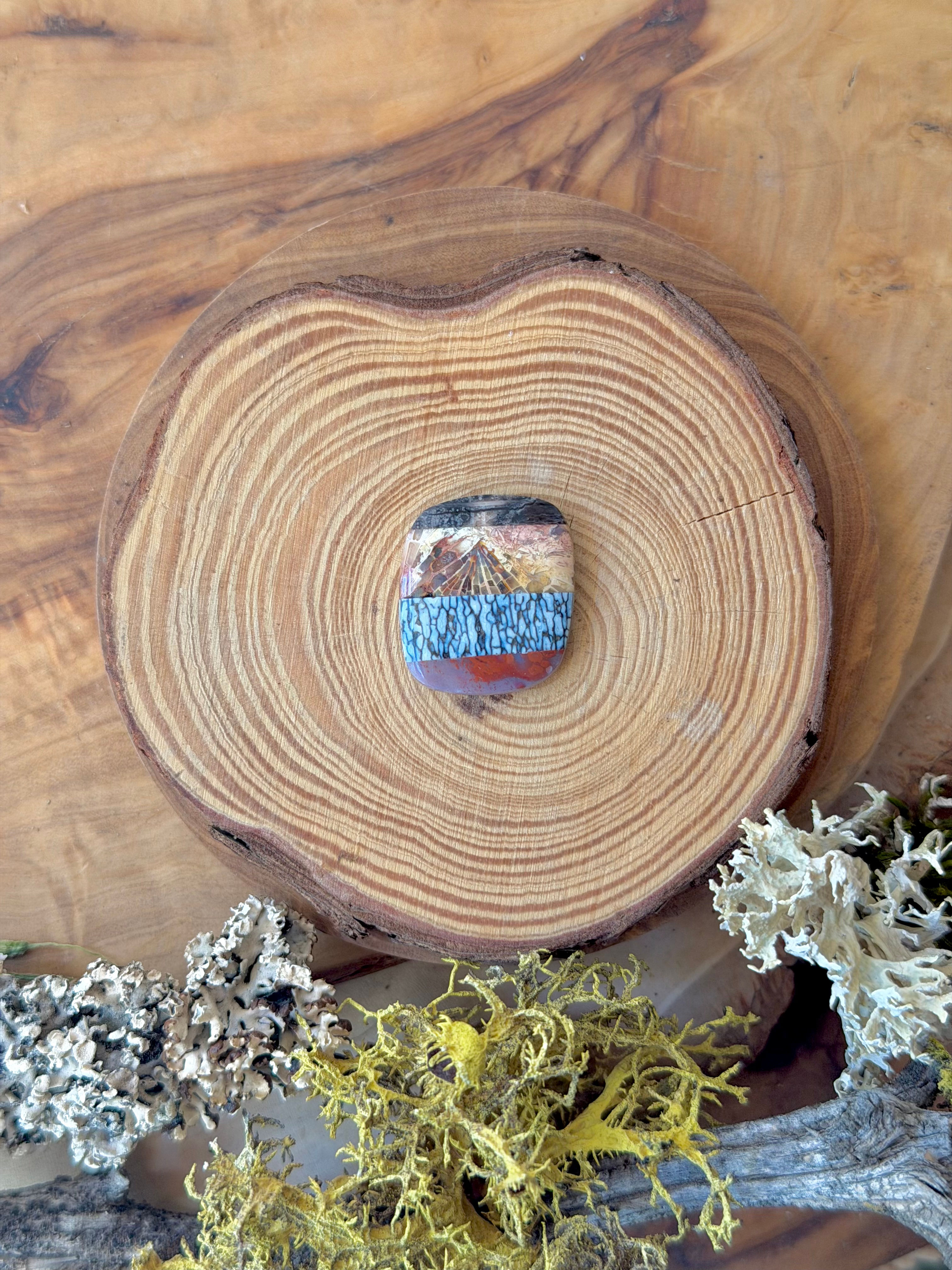 OOAK Stone Intarsia Cabochon