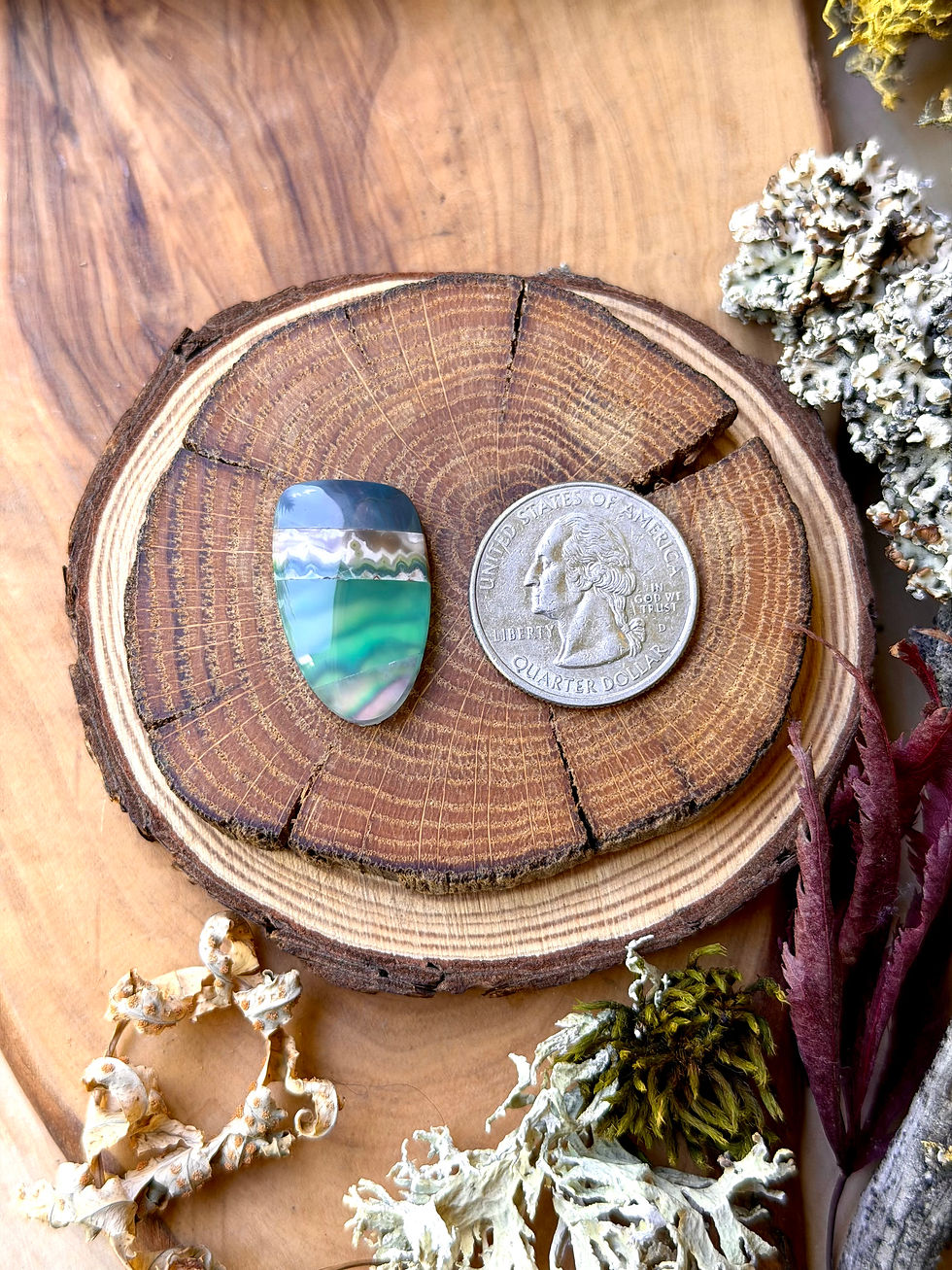 Thumbnail: OOAK Stone Intarsia Cabochon