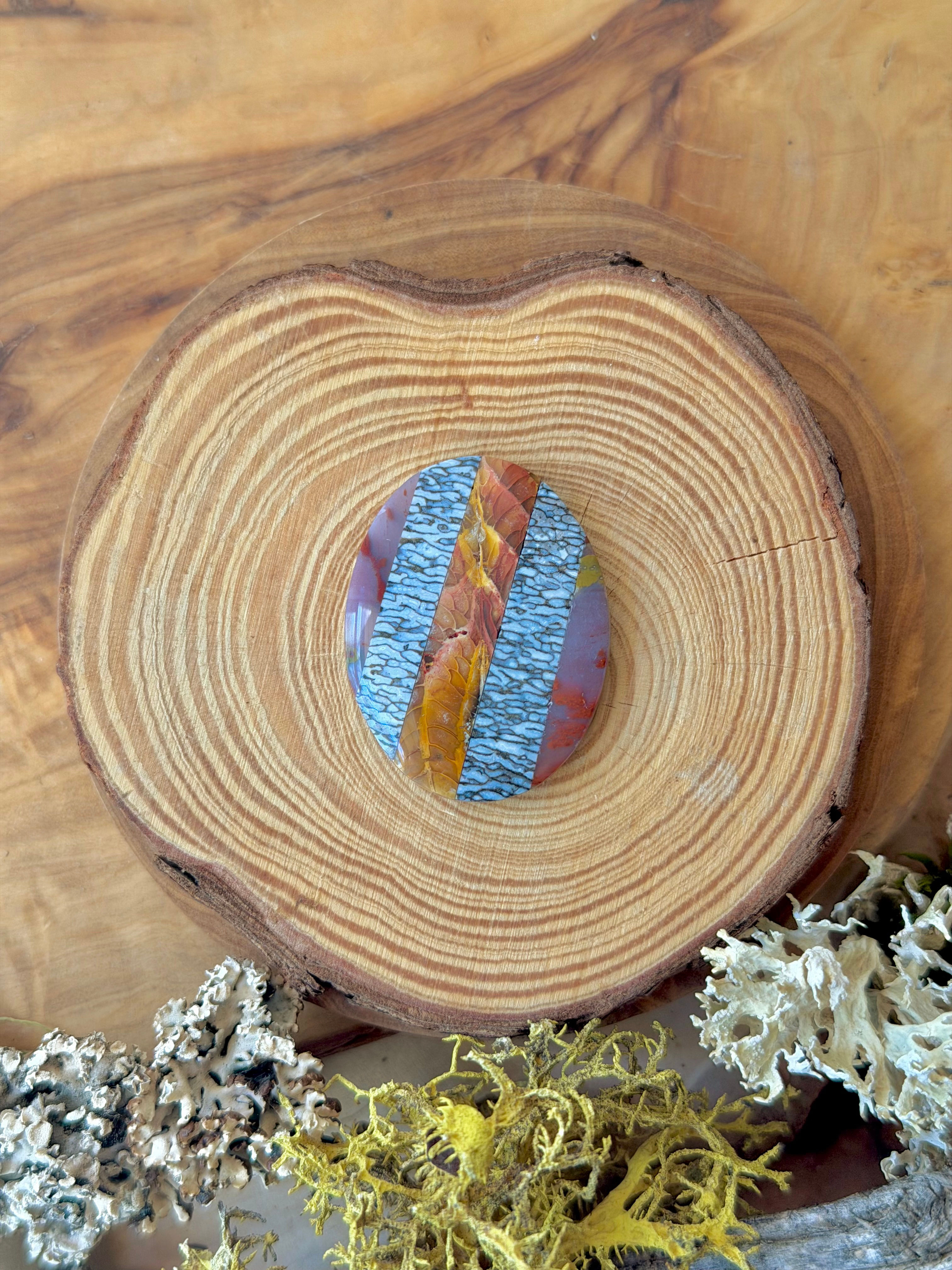 OOAK Stone Intarsia Cabochon