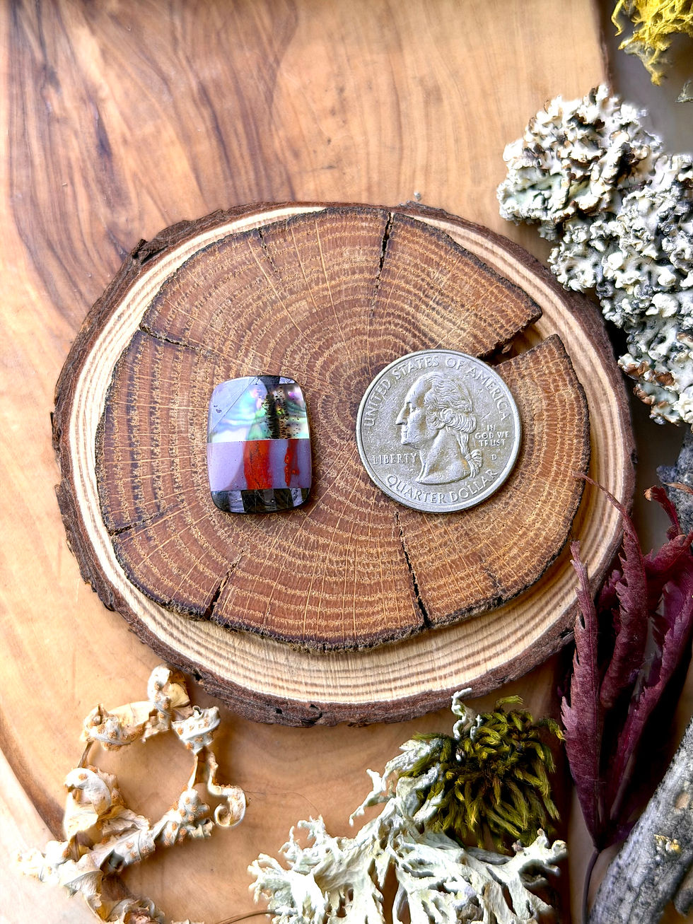 Thumbnail: OOAK Stone Intarsia Cabochon