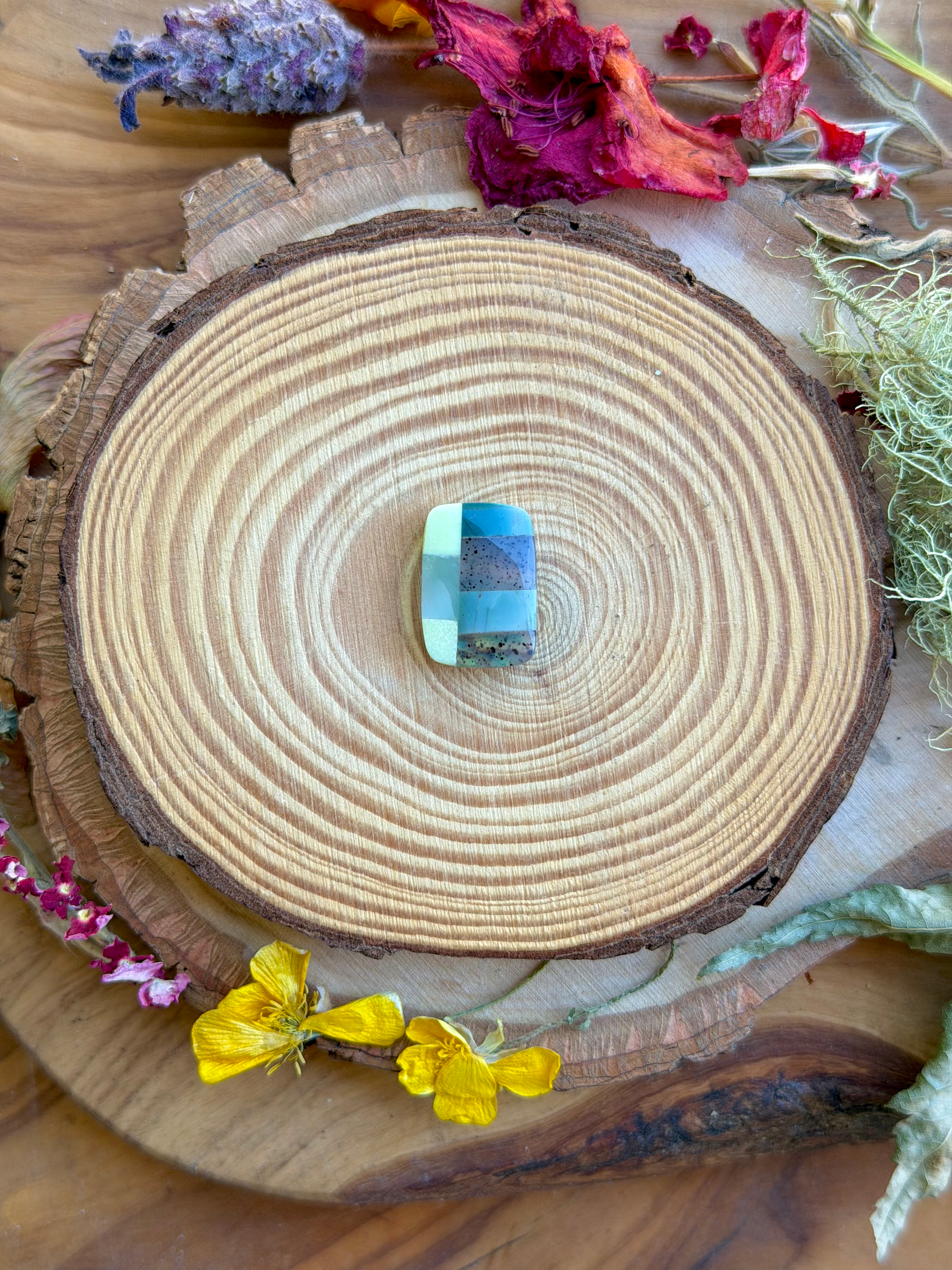 OOAK Stone Intarsia Cabochon