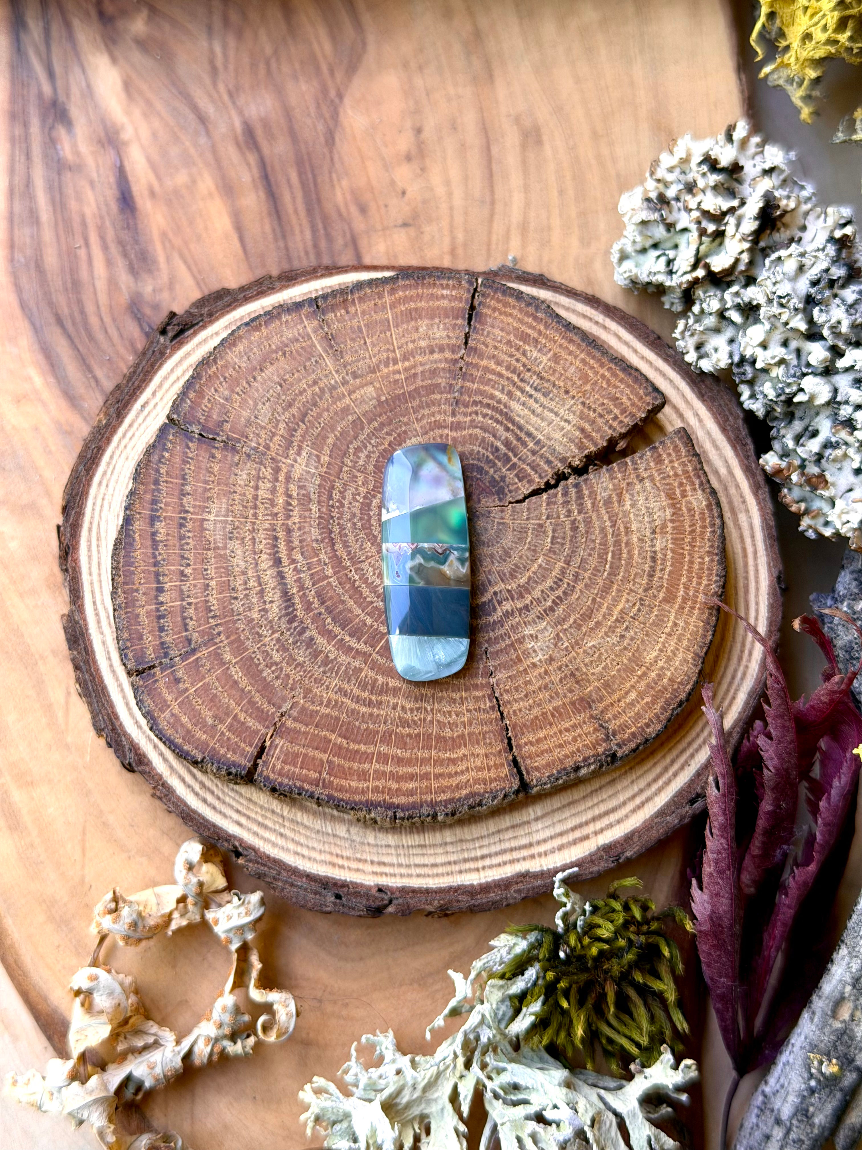 OOAK Stone Intarsia Cabochon