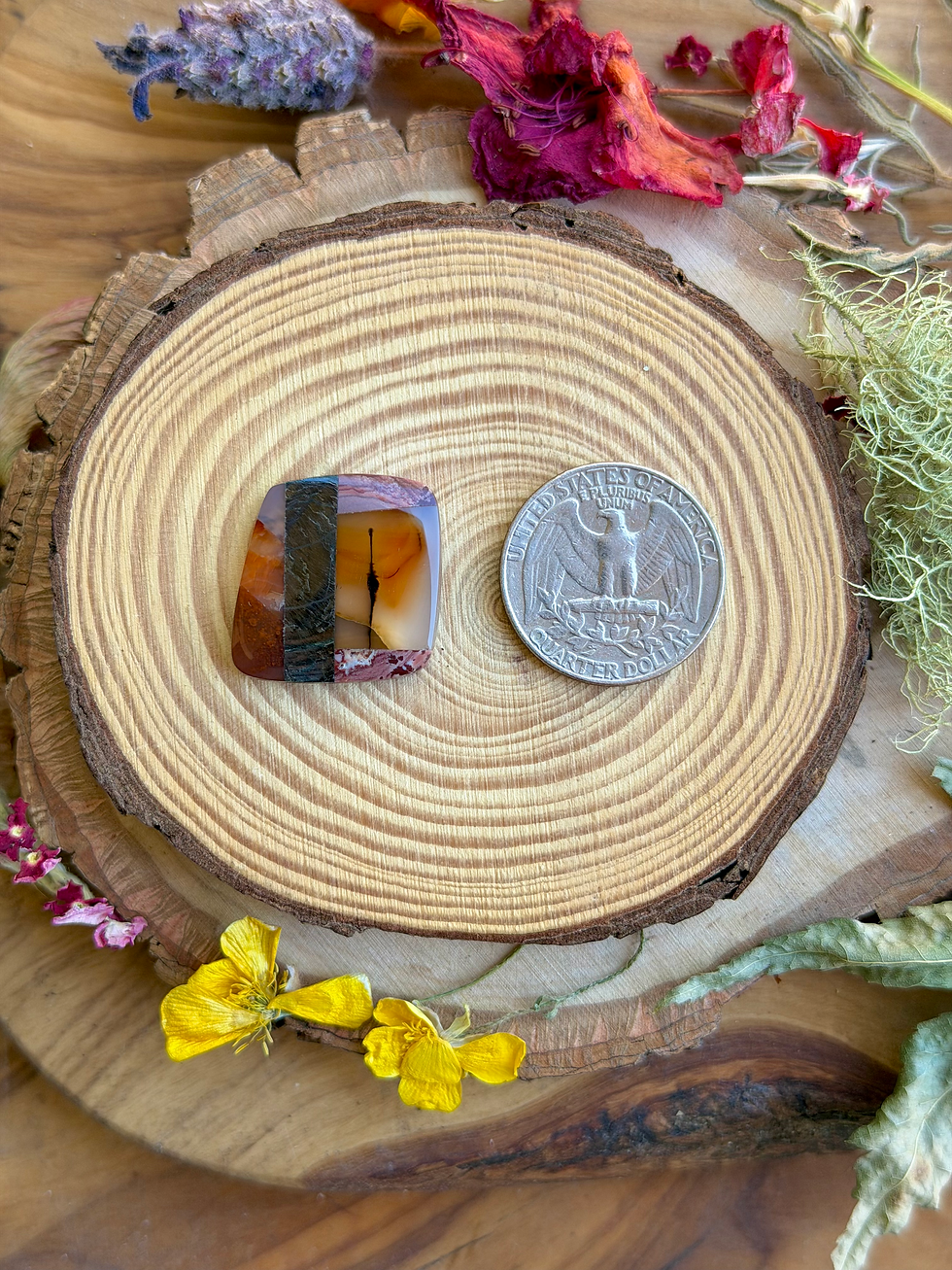 Thumbnail: OOAK Stone Intarsia Cabochon