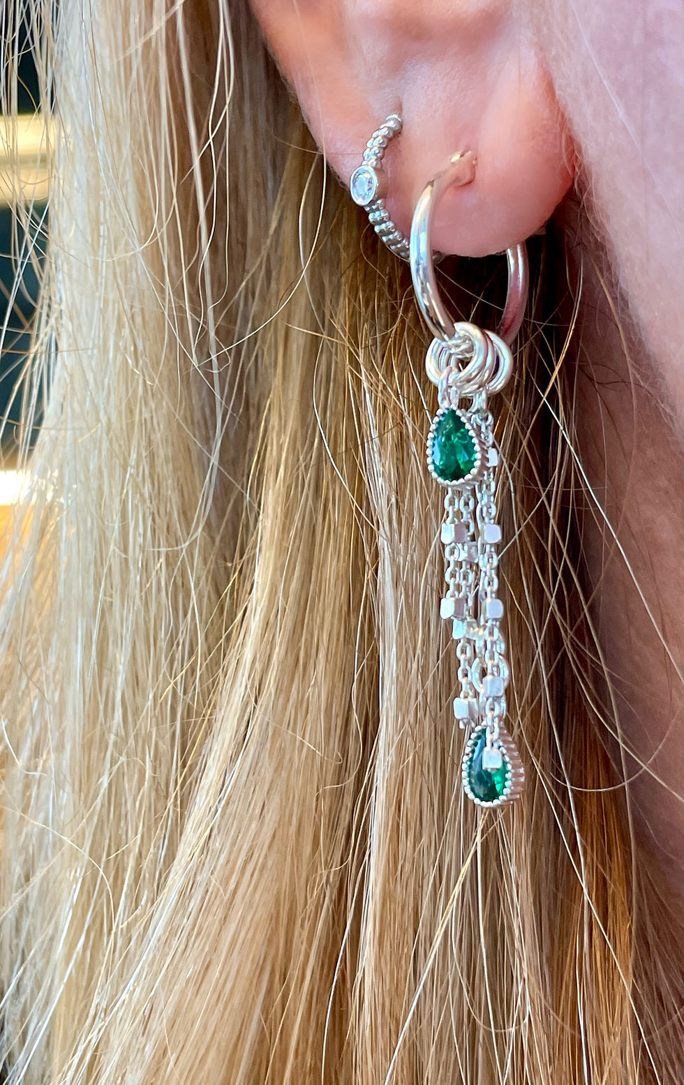 תמונה ממוזערת: עגילי גיפסי טיפות