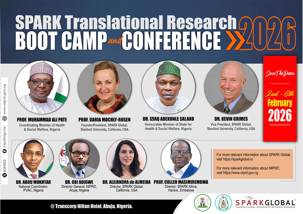  Invitation to participate in the SPARK Translational Research Boot Camp and Conference, 2-6 February, 2025-2026 in Abuja, Nigeria