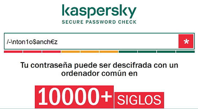 Ejemplo fortalez contraseña