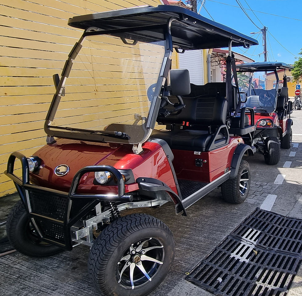 Voiturettes électriques (golf car) de location à Terre-de-Haut, Les Saintes