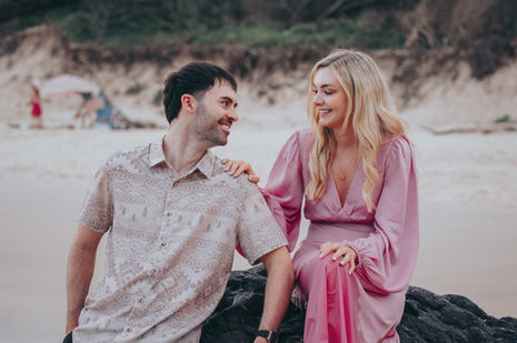 romantic proposal on the beach