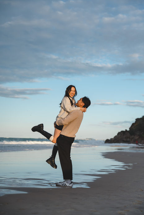 Romantic sunset proposal on Miami Beach