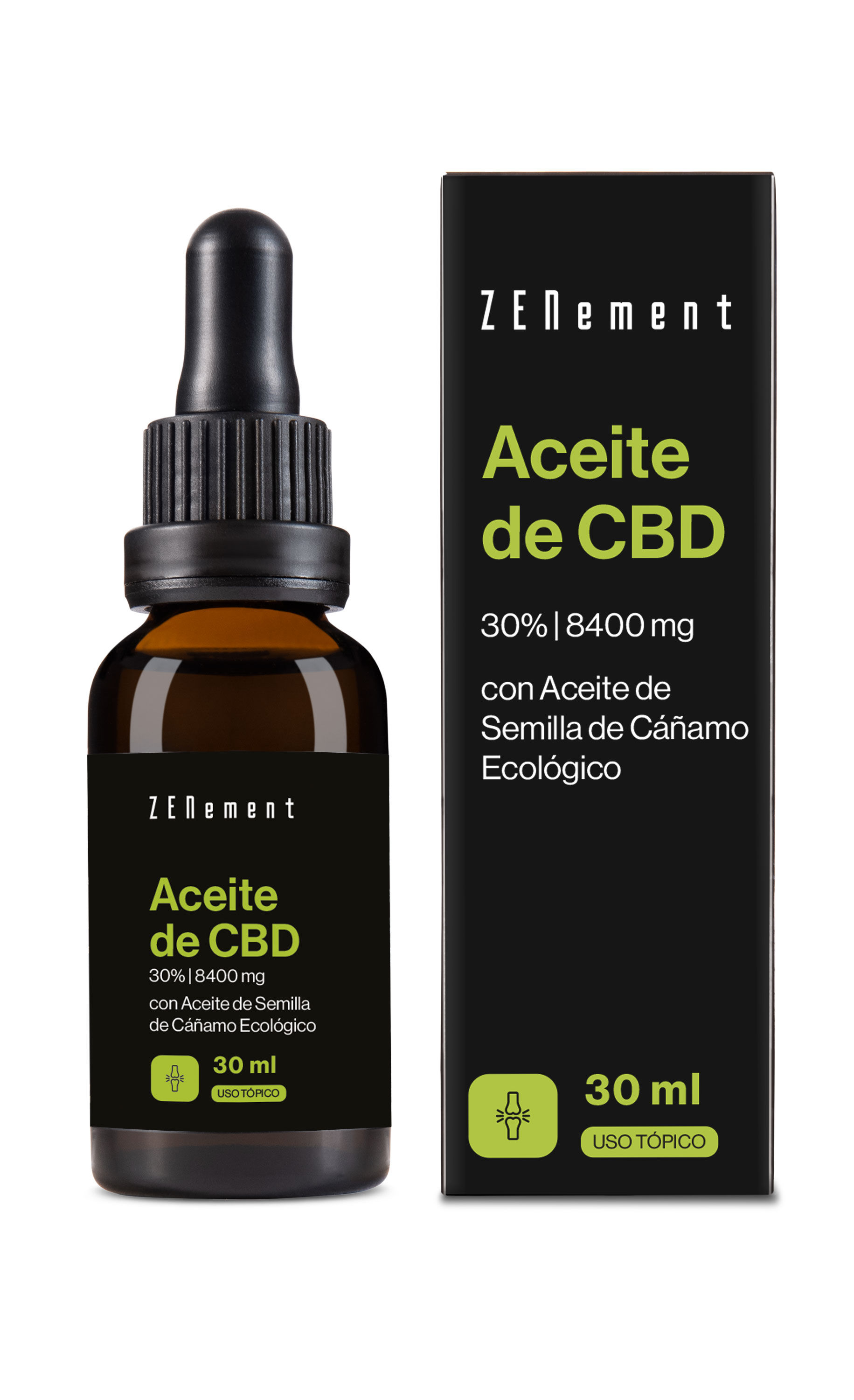 ZENEMENT Aceite de CBD, con Aceite de Semilla de Cáñamo Ecológico - 30 ml