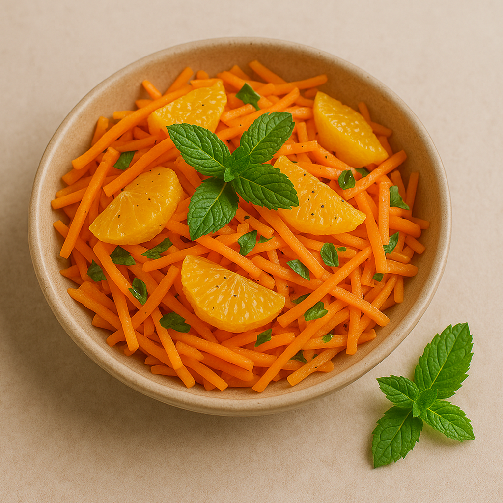 Karottensalat mit Orangen & Minze