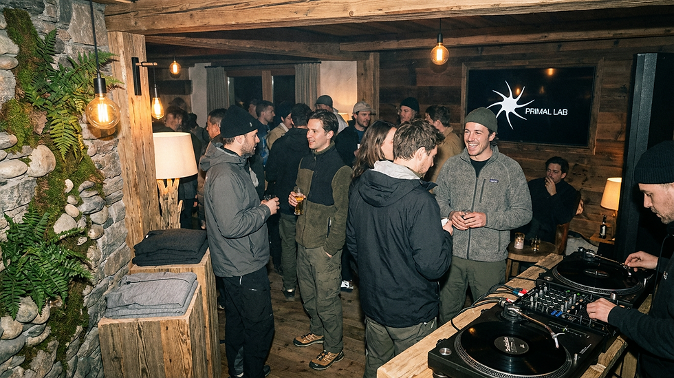 apreski party at a chalet