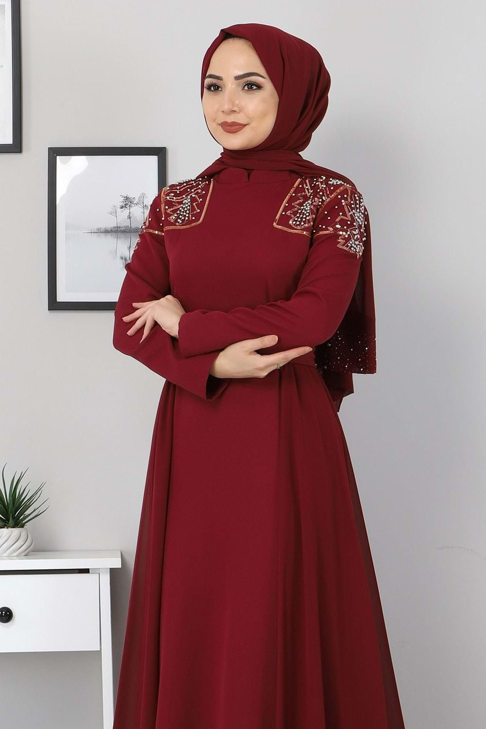 Kol Detaylı Şık Abiye