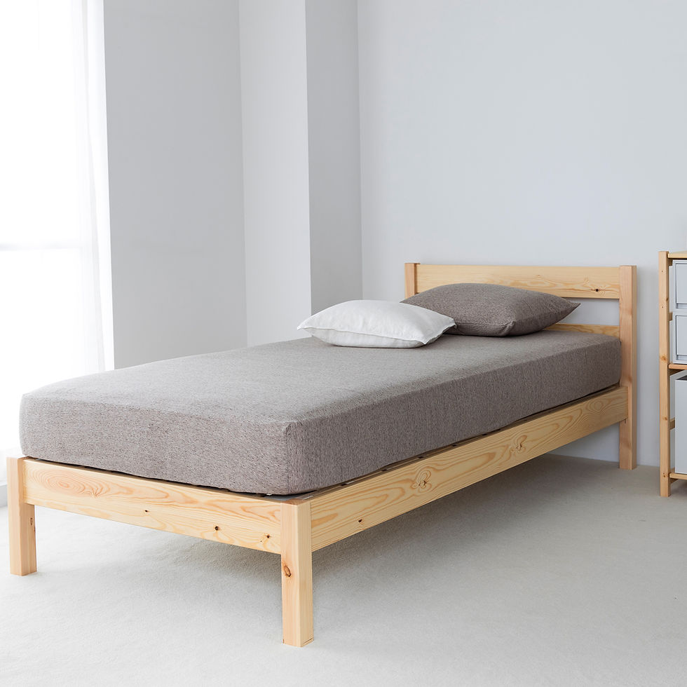 Thumbnail: Wooden Pine Bed - Queen