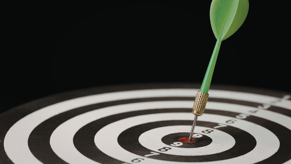 Bullseye target representing the precision required to define an ideal customer profile and focus sales efforts effectively