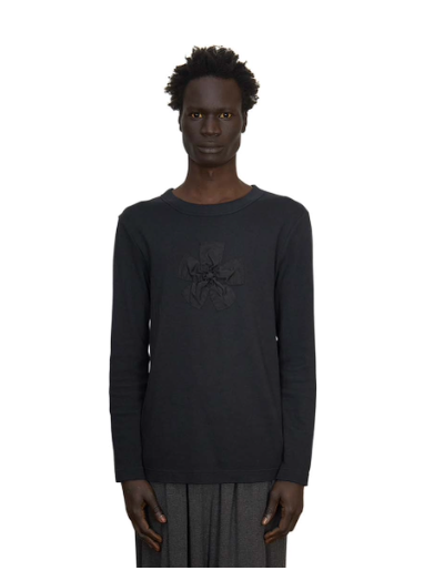 Silk rose long sleeve black