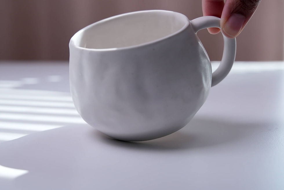 pinched mug tilted
