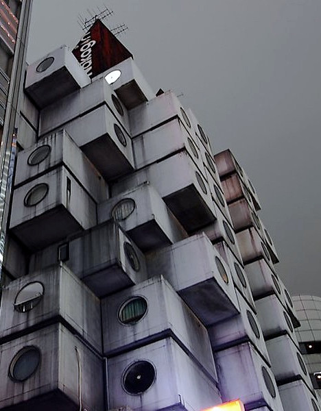 Nakagin Capsule Building Ginza tokyo Cookingwiththehamster