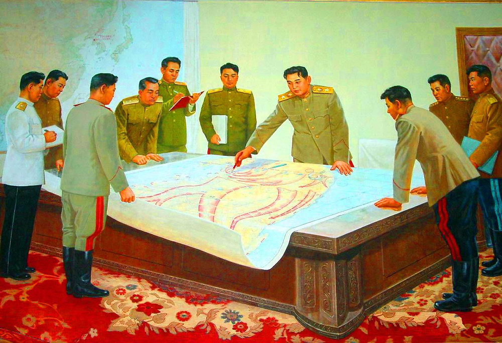 Kim Il-sung propaganda portrait cookingwiththehamster