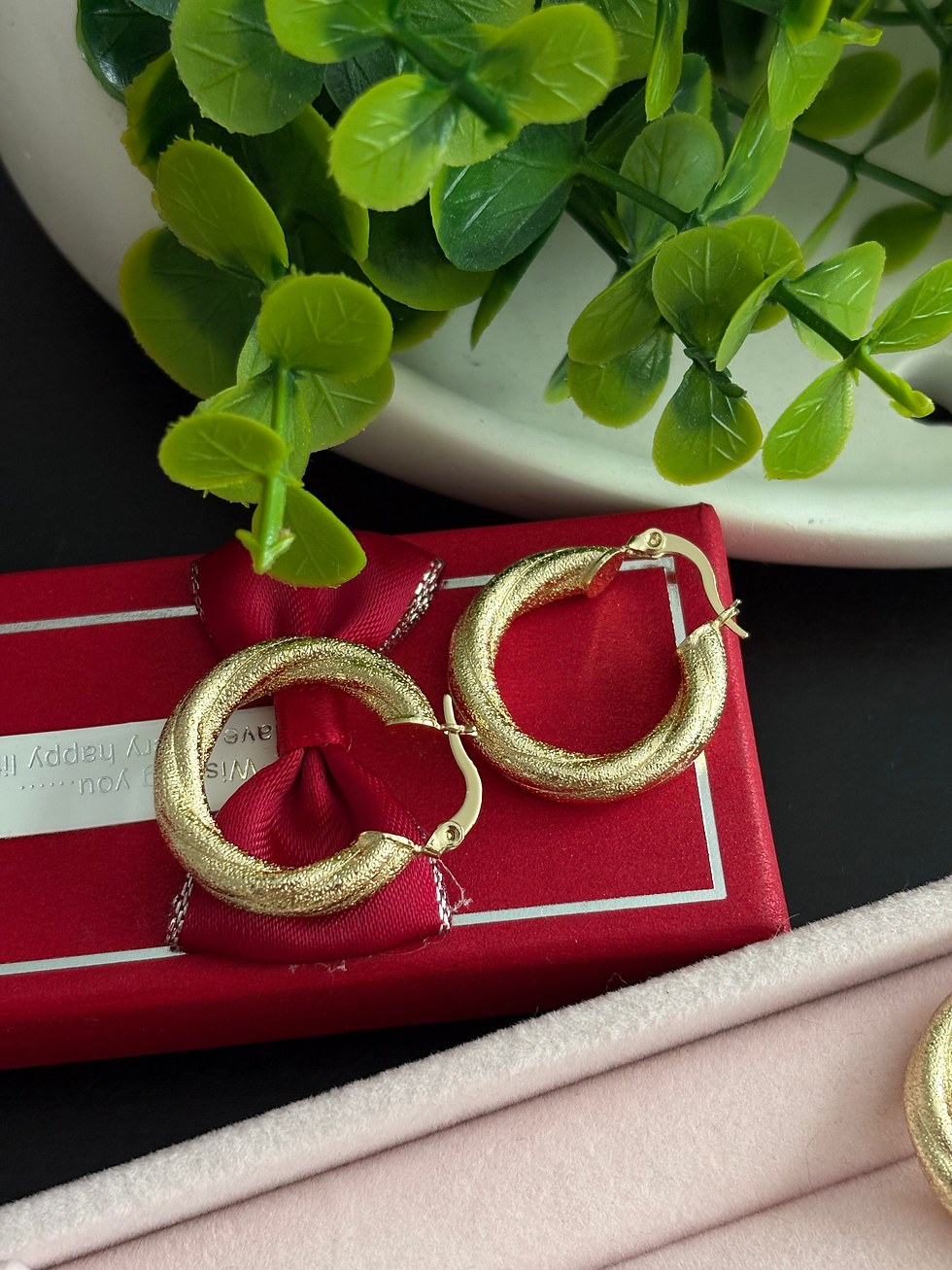 Cercei Mini Hoops 2 cm • Placat Aur 14k