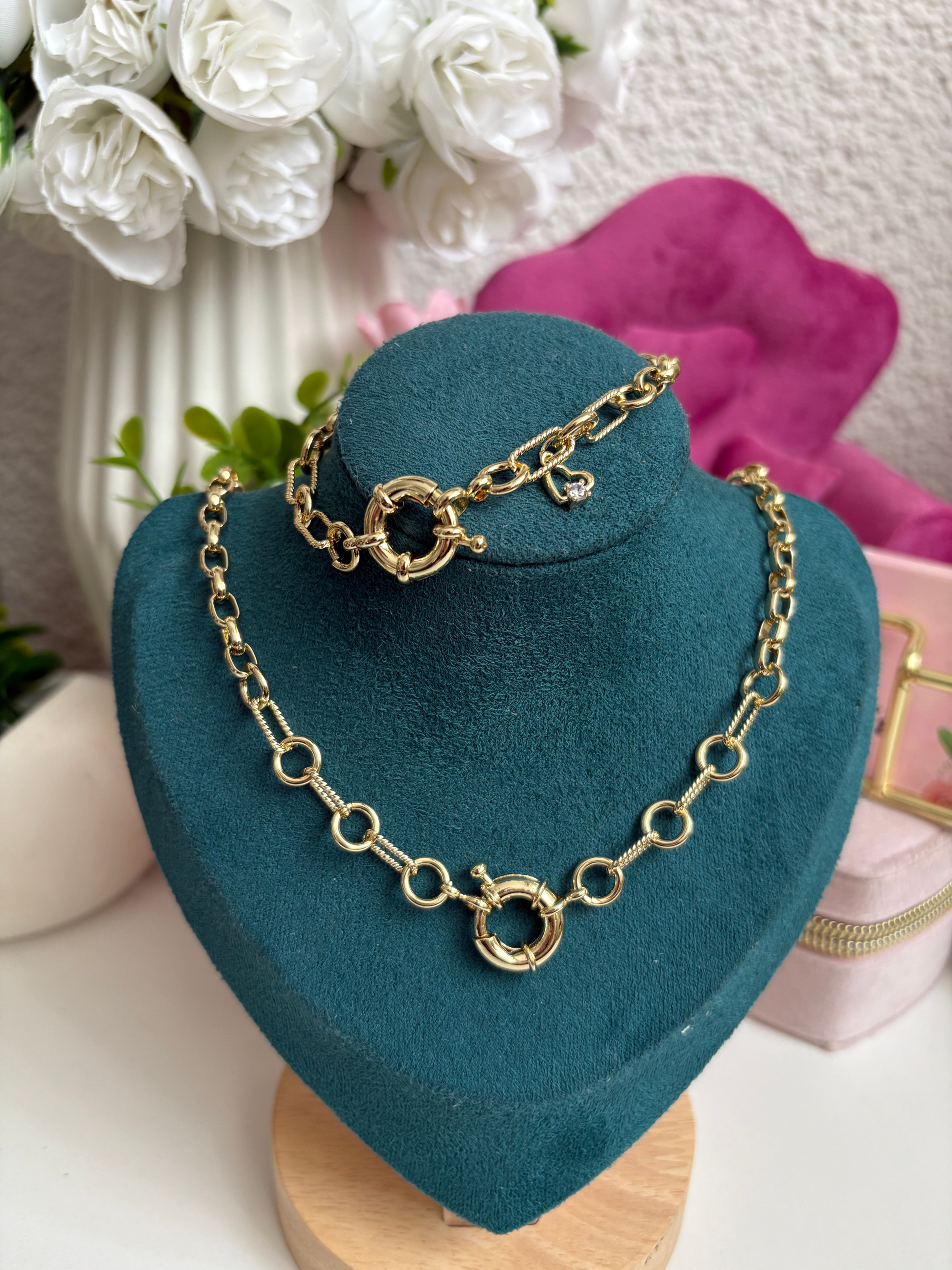 Set Gold / Închidere în 2 moduri / Brățară și Lanț