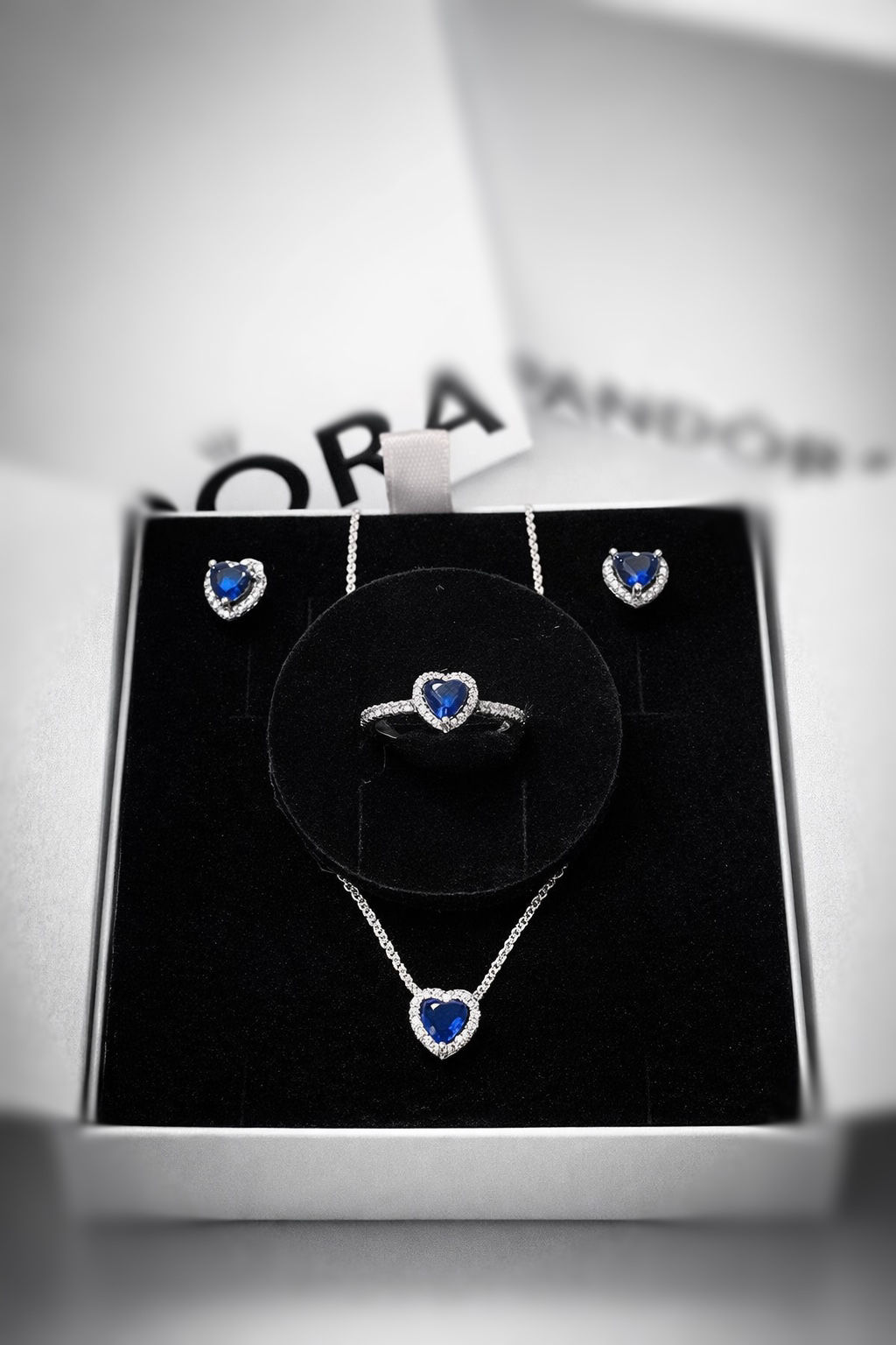 Set Pand🩵a Blue Heart / argint 925