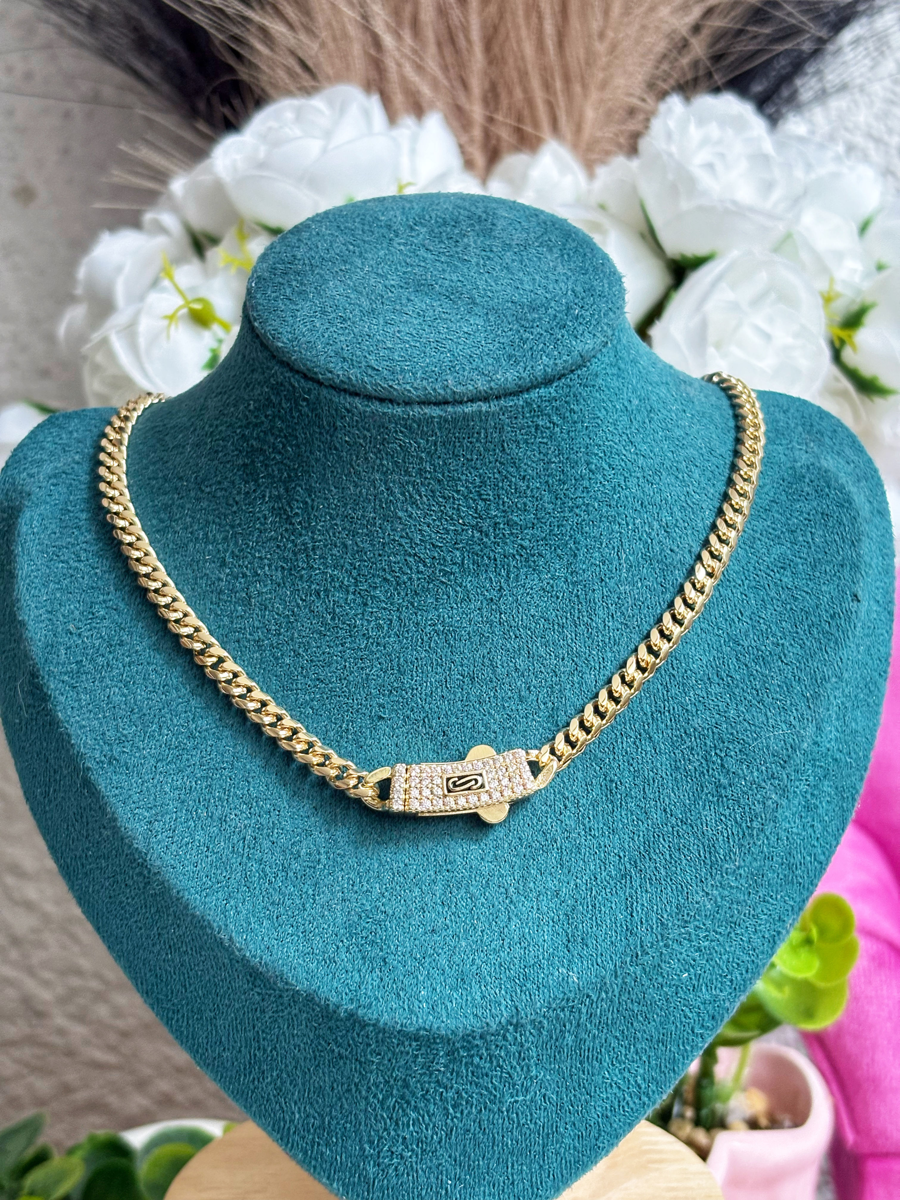 Lanț Monaco 🇲🇨 0,4 CM grosime / gravat