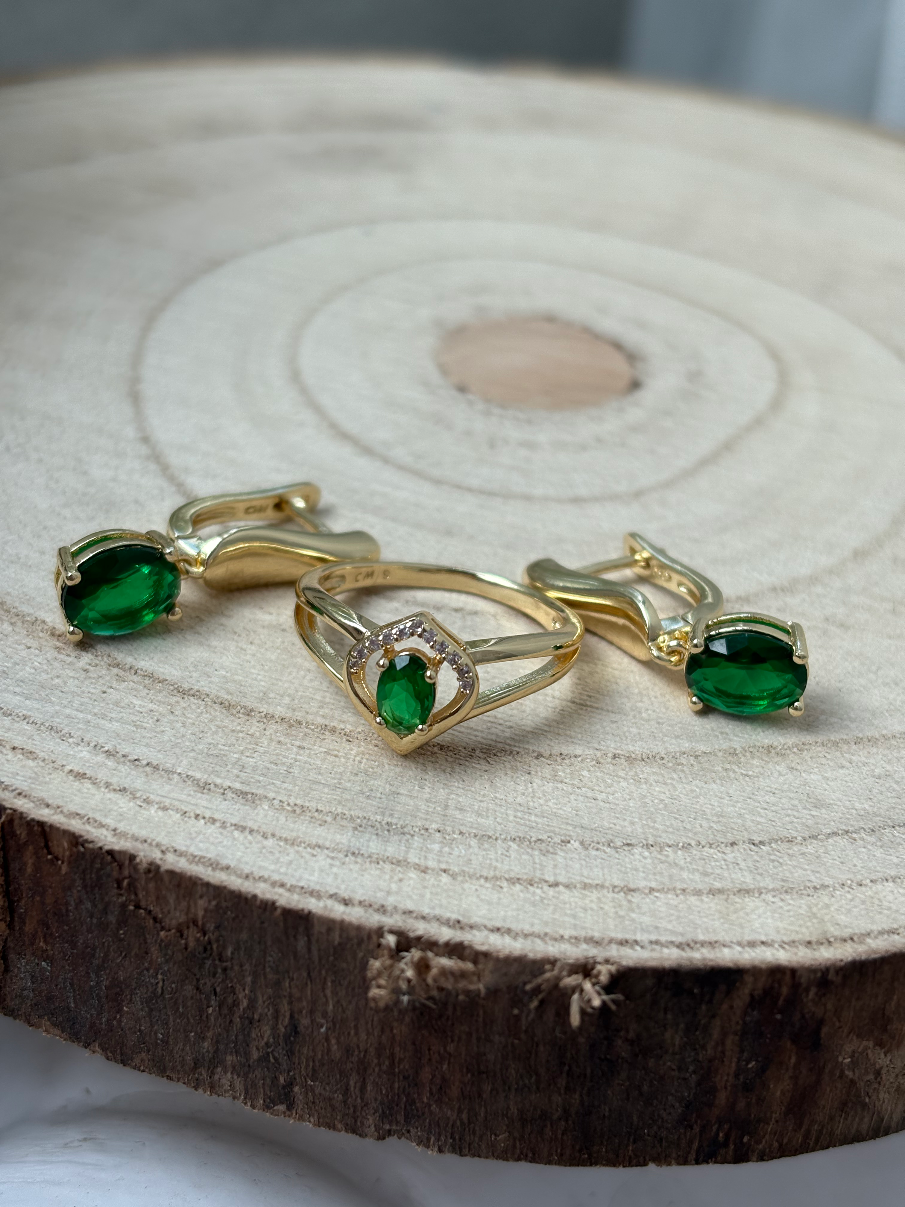 Inel + Cercei CADOU 🎁 Gold Plated