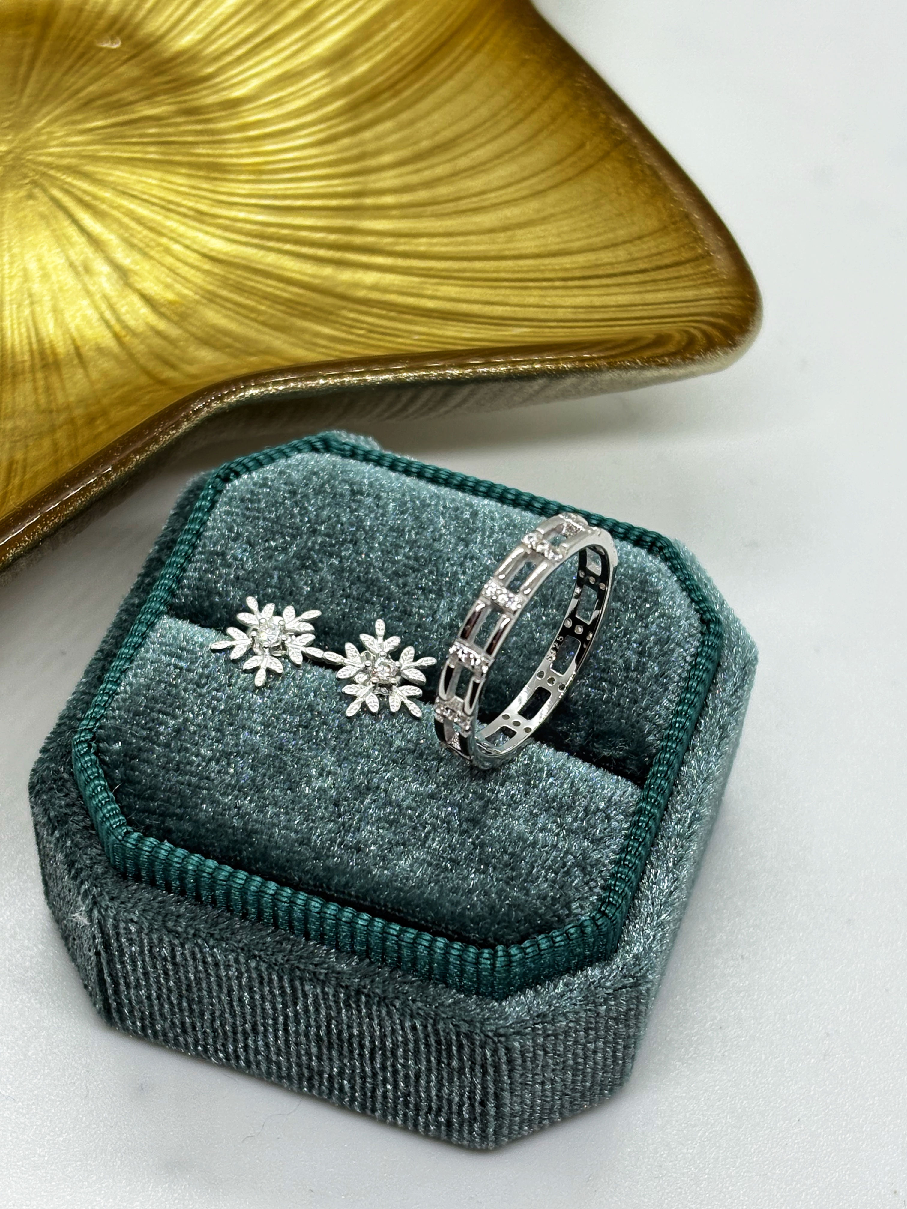 Inel 💍 și Cercei Snow White 🩵 argint 925