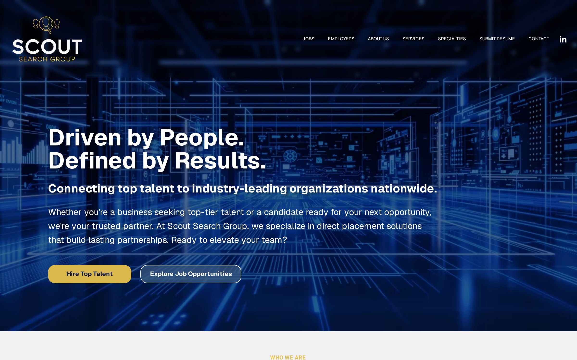 Scout Search Group website homepage