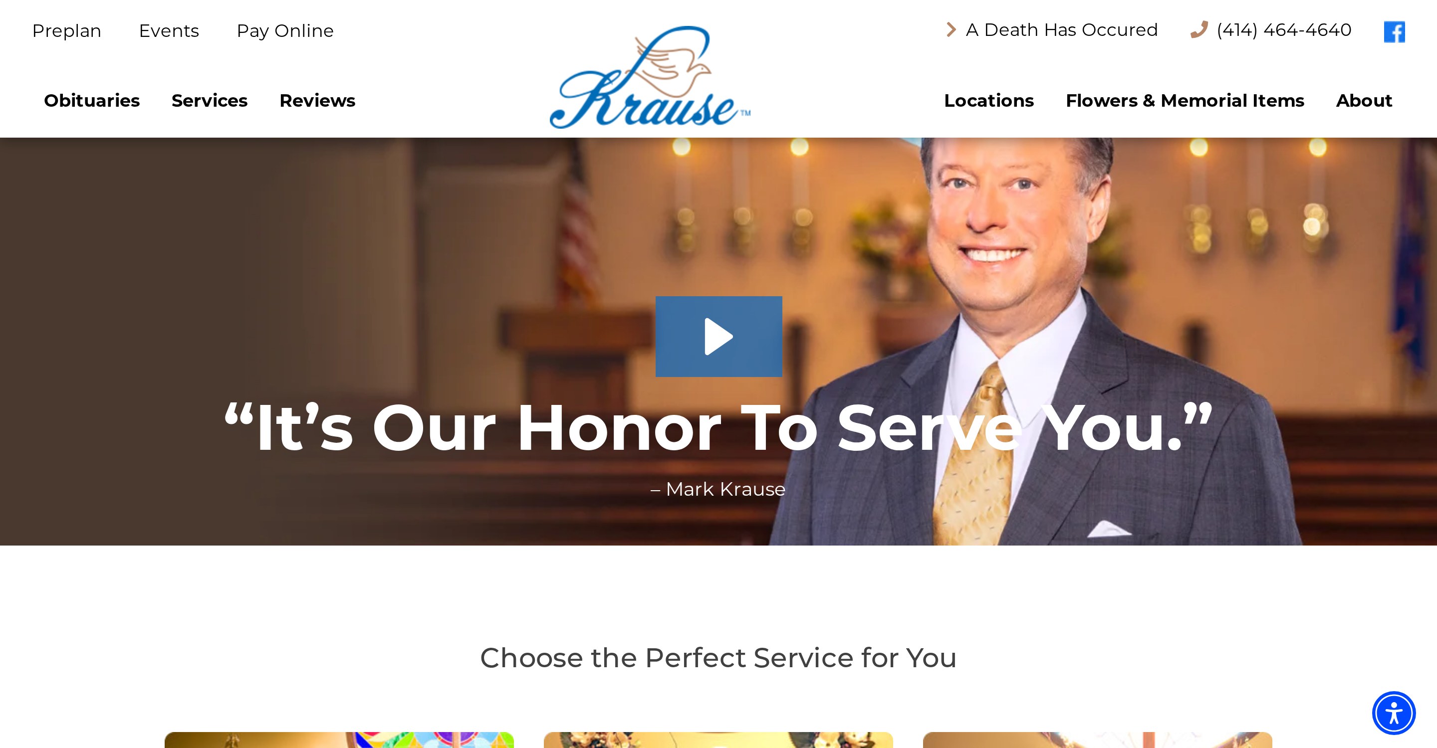 Representative screenshot of a Tribute Technology WordPress client website