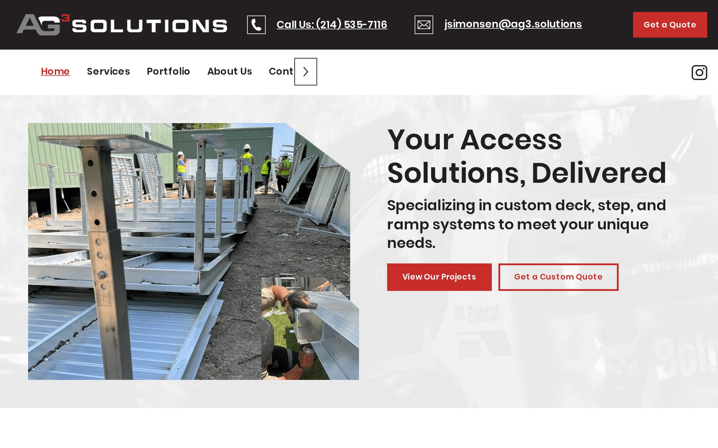 AG3 Solutions website homepage