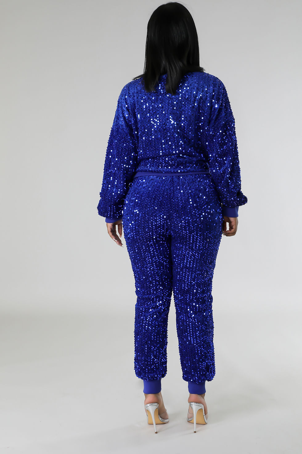 Thumbnail: Royal blue sequin pant set