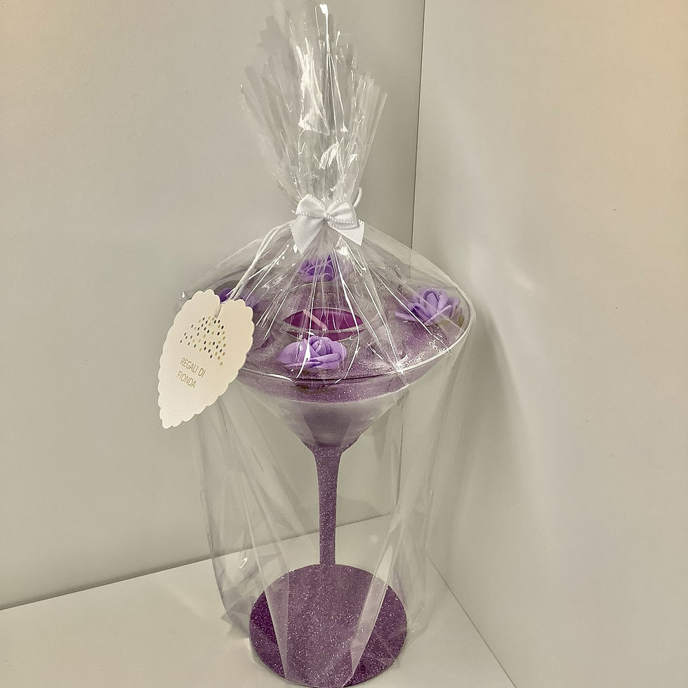 Thumbnail: 'Viola' Glitter Forever Tea Light Cocktail Style Unique Holder