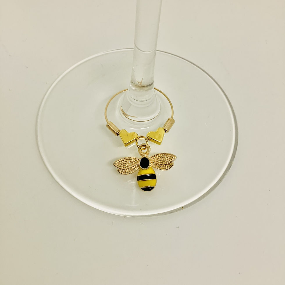Thumbnail: Wine Glass Charms BEE DESIGN - in Presentation Card / Cello Wrapped